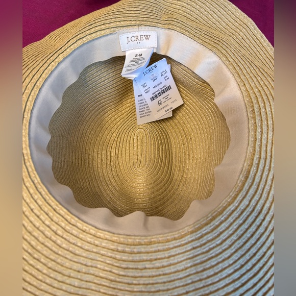 J. Crew Packable Sun Hat with Black Band S/M NWT - Picture 4 of 7